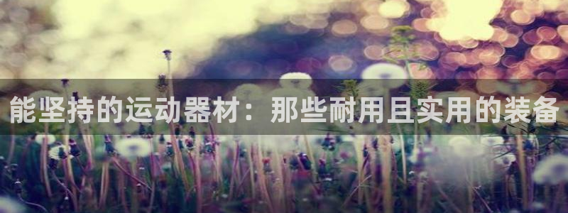 意昂4娱乐40996：能坚持的运动器材：那些耐用且实用的装备